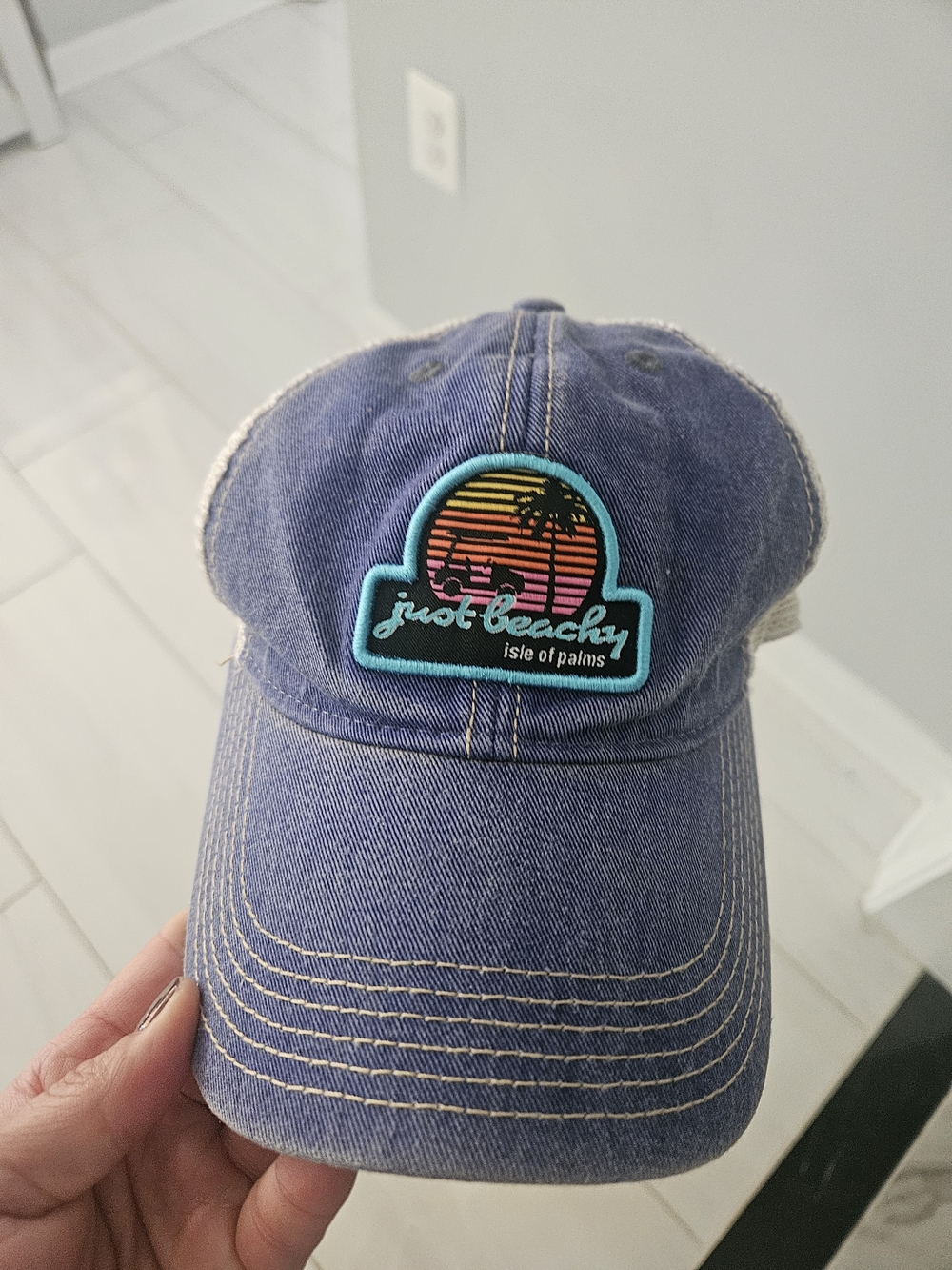 Legacy Blue Denim Kids Hat with Turquoise & Sunset Patch